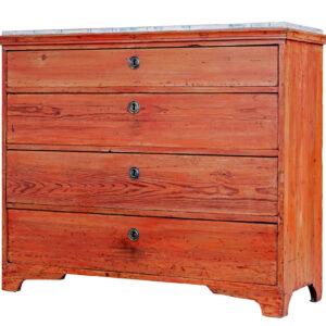 SWEDISH EARLY 19TH CENTURY HAND PAINTED PINE CHEST OF DRAWERS