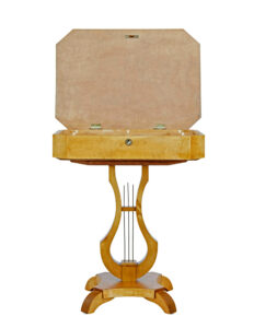 19th Century Swedish Birch Lyre Shaped Occasional Table — thumbnail 8