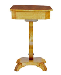 19th Century Swedish Birch Lyre Shaped Occasional Table — thumbnail 7