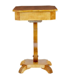 19th Century Swedish Birch Lyre Shaped Occasional Table — thumbnail 6