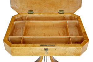 19th Century Swedish Birch Lyre Shaped Occasional Table — thumbnail 2