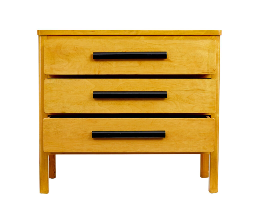 Mid 20th Century Birch Scandinavian Chest of Drawers — image 7