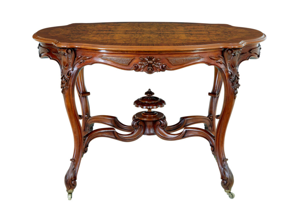 19th Century Carved Walnut Occasional Table