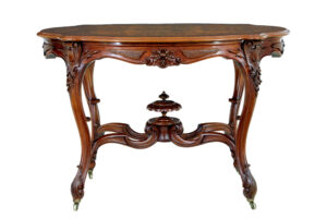 19th Century Carved Walnut Occasional Table — thumbnail 9