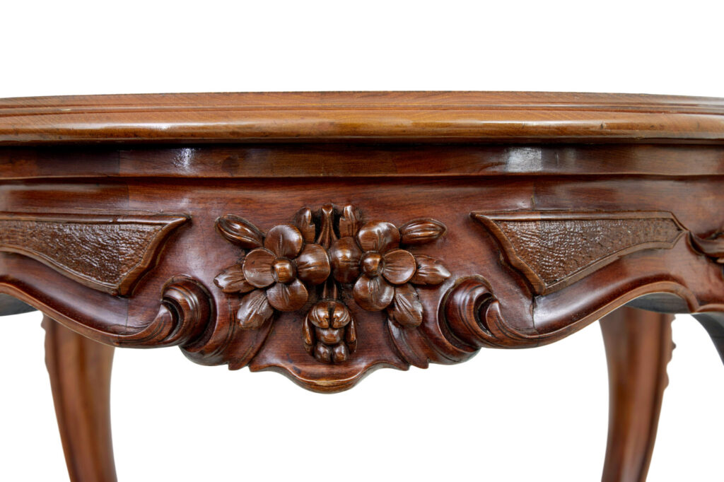 19th Century Carved Walnut Occasional Table — image 7