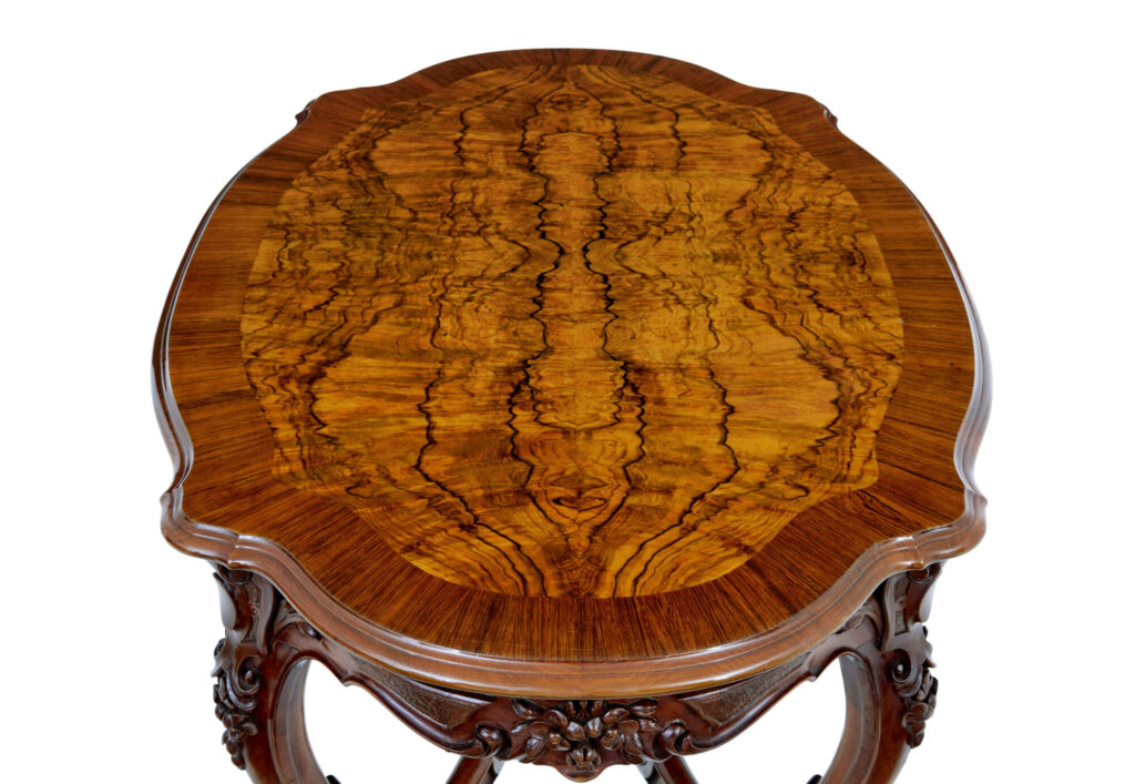 19th Century Carved Walnut Occasional Table — image 3