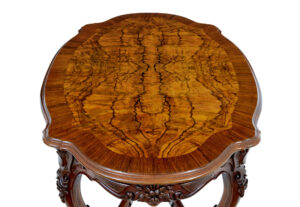 19th Century Carved Walnut Occasional Table — thumbnail 3