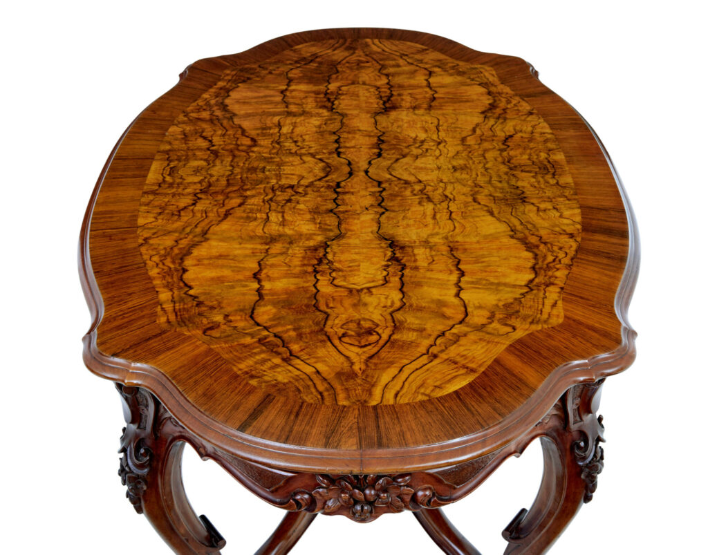 19th Century Carved Walnut Occasional Table — image 2