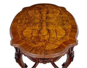 19th Century Carved Walnut Occasional Table — thumbnail 2