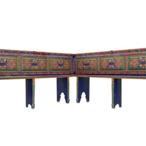 19TH CENTURY HAND PAINTED FOLK ART CORNER SEAT