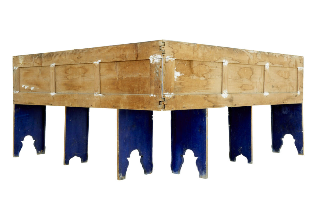 19th Century Hand Painted Folk Art Corner Seat — image 8