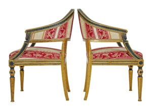Pair of 19th Century Swedish Carved Gilt Armchairs — thumbnail 7