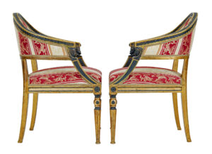 Pair of 19th Century Swedish Carved Gilt Armchairs — thumbnail 6
