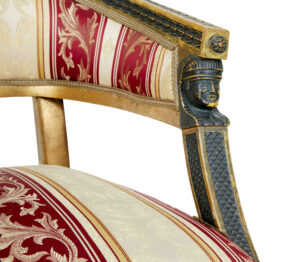Pair of 19th Century Swedish Carved Gilt Armchairs — thumbnail 5
