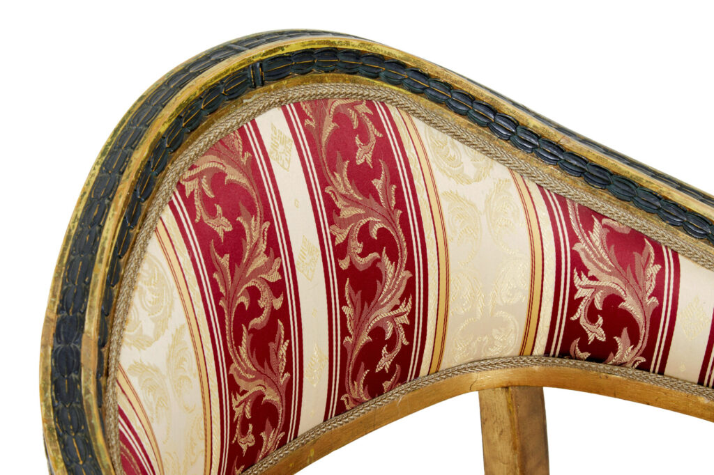Pair of 19th Century Swedish Carved Gilt Armchairs — image 2