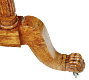 19th Century Burr Birch Biedermeier Sofa Table — thumbnail 5