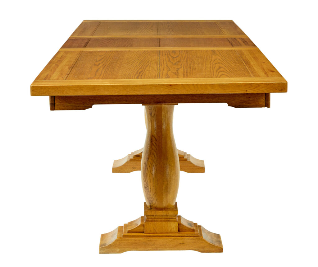 English Made Solid Oak Extending Dining Table — image 5