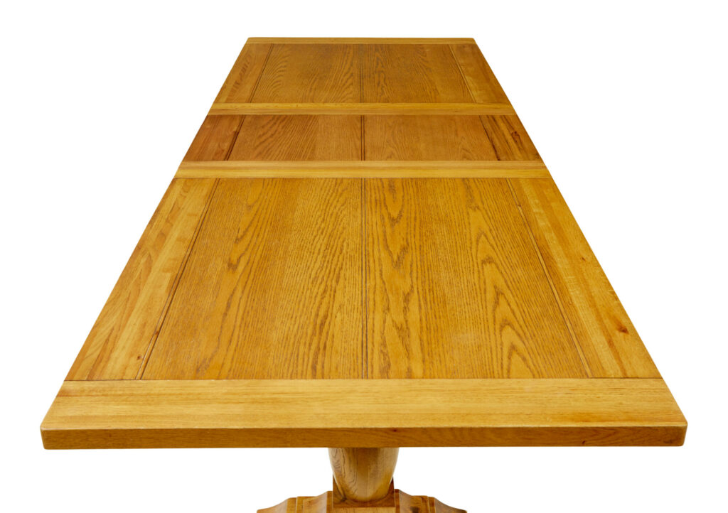 English Made Solid Oak Extending Dining Table — image 4