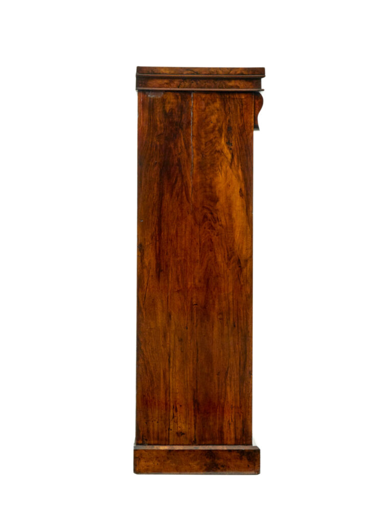 Early Victorian Burr Walnut Wellington Chest — image 6