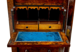 Early Victorian Burr Walnut Wellington Chest — thumbnail 3