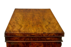 Early Victorian Burr Walnut Wellington Chest — thumbnail 2