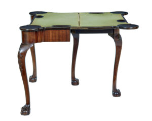 19th Century Chippendale Revival Mahogany Card Table — thumbnail 4