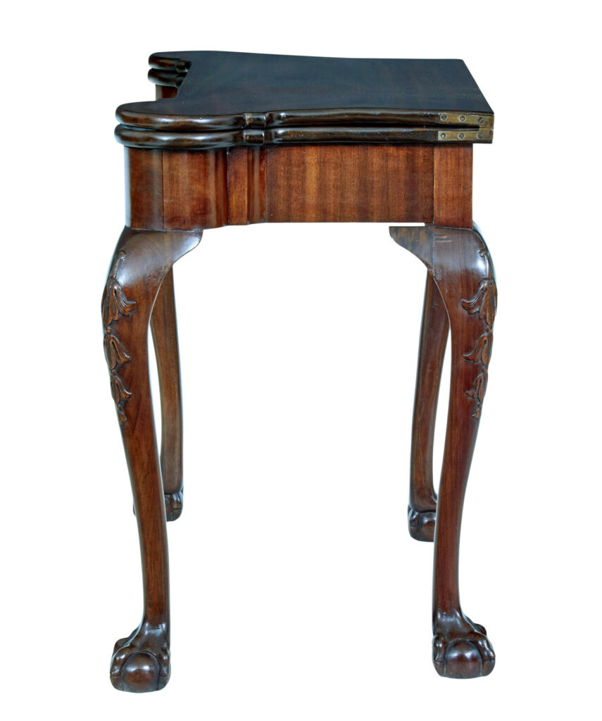 19th Century Chippendale Revival Mahogany Card Table — image 2