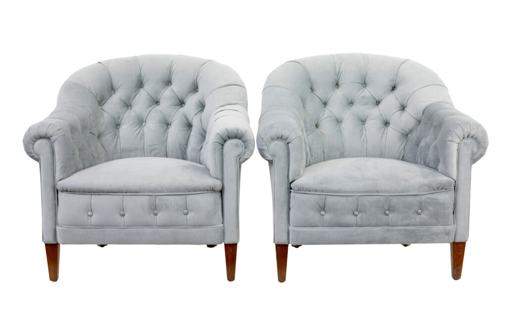 Early 20th Century 3 Piece Button Back Living Room Suite — image 14