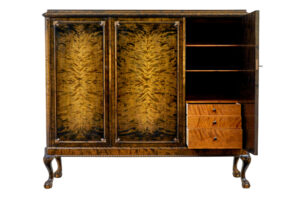 Swedish Mid Century Burr Birch Fitted Sideboard — thumbnail 9