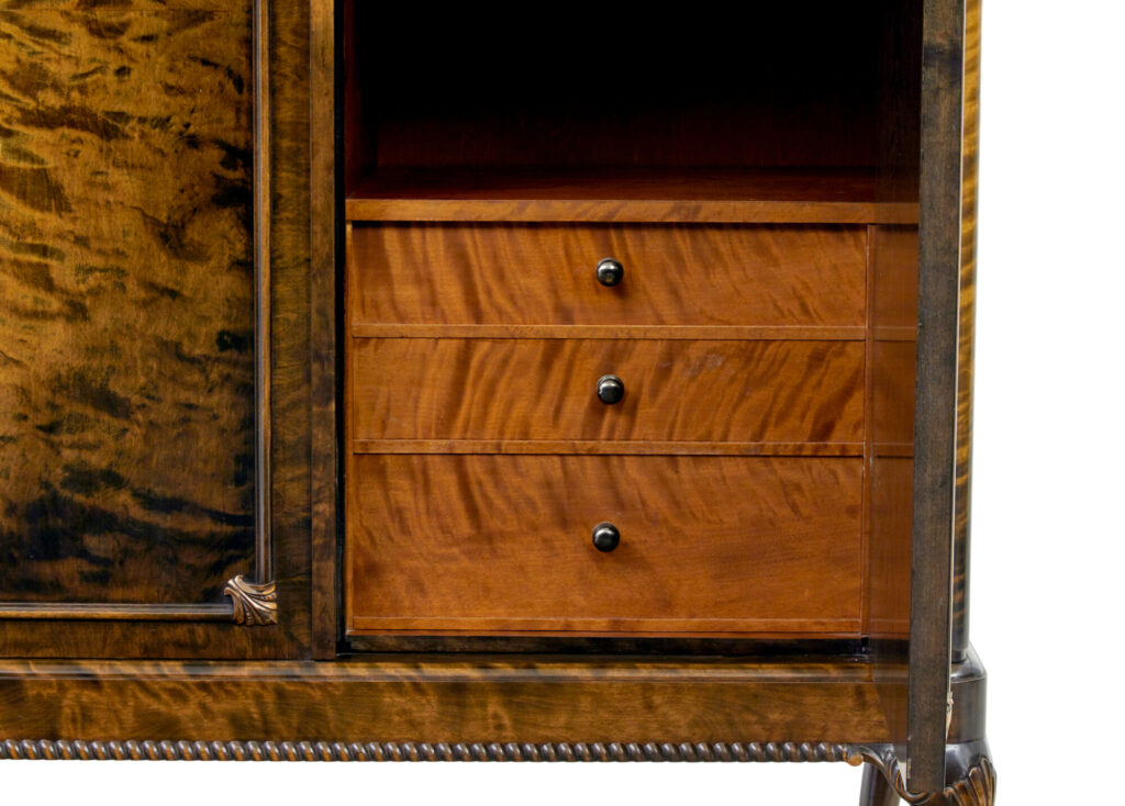 Swedish Mid Century Burr Birch Fitted Sideboard — image 7