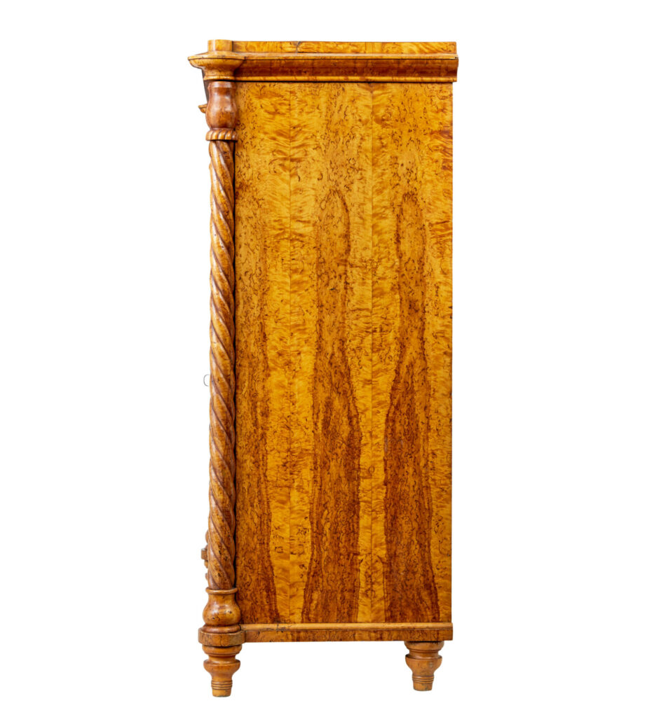 Mid 19th Century Swedish Burr Birch Escritoire — image 11