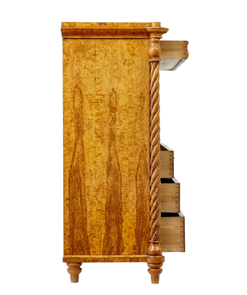 Mid 19th Century Swedish Burr Birch Escritoire — image 9