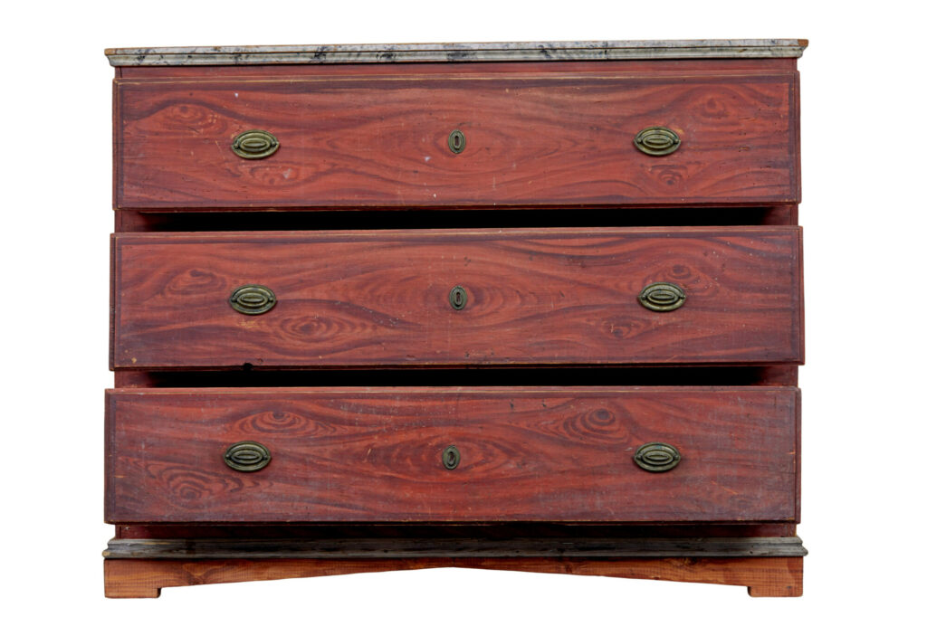 19th Century Hand Painted Swedish Chest of Drawers — image 8