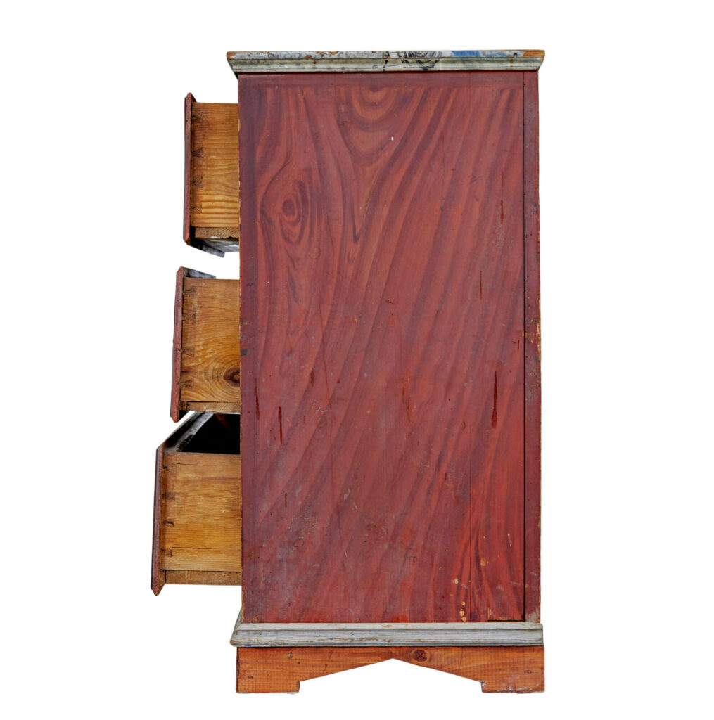 19th Century Hand Painted Swedish Chest of Drawers — image 7