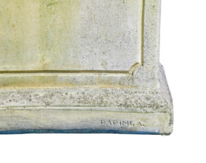 Fine Pair of Mid Century Carved Stone Lion Statues — thumbnail 13