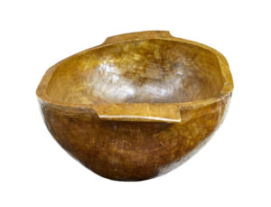 Hand Polished Large Early 20th Century Carved Bowl — thumbnail 6