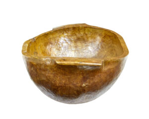 Hand Polished Large Early 20th Century Carved Bowl — thumbnail 4