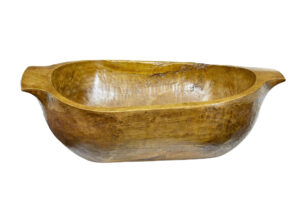 Hand Polished Large Early 20th Century Carved Bowl — thumbnail 3