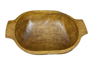 Hand Polished Large Early 20th Century Carved Bowl — thumbnail 2