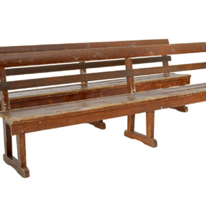 PAIR OF SCANDINAVIAN PAINTED PINE BENCHES