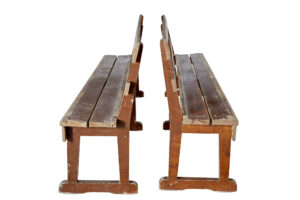 Pair of Scandinavian Painted Pine Benches — thumbnail 8