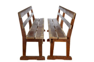 Pair of Scandinavian Painted Pine Benches — thumbnail 6