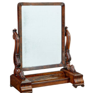 LARGE 19TH CENTURY EARLY VICTORIAN MAHOGANY VANITY MIRROR