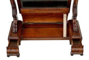 Large 19th Century Early Victorian Mahogany Vanity Mirror — thumbnail 2