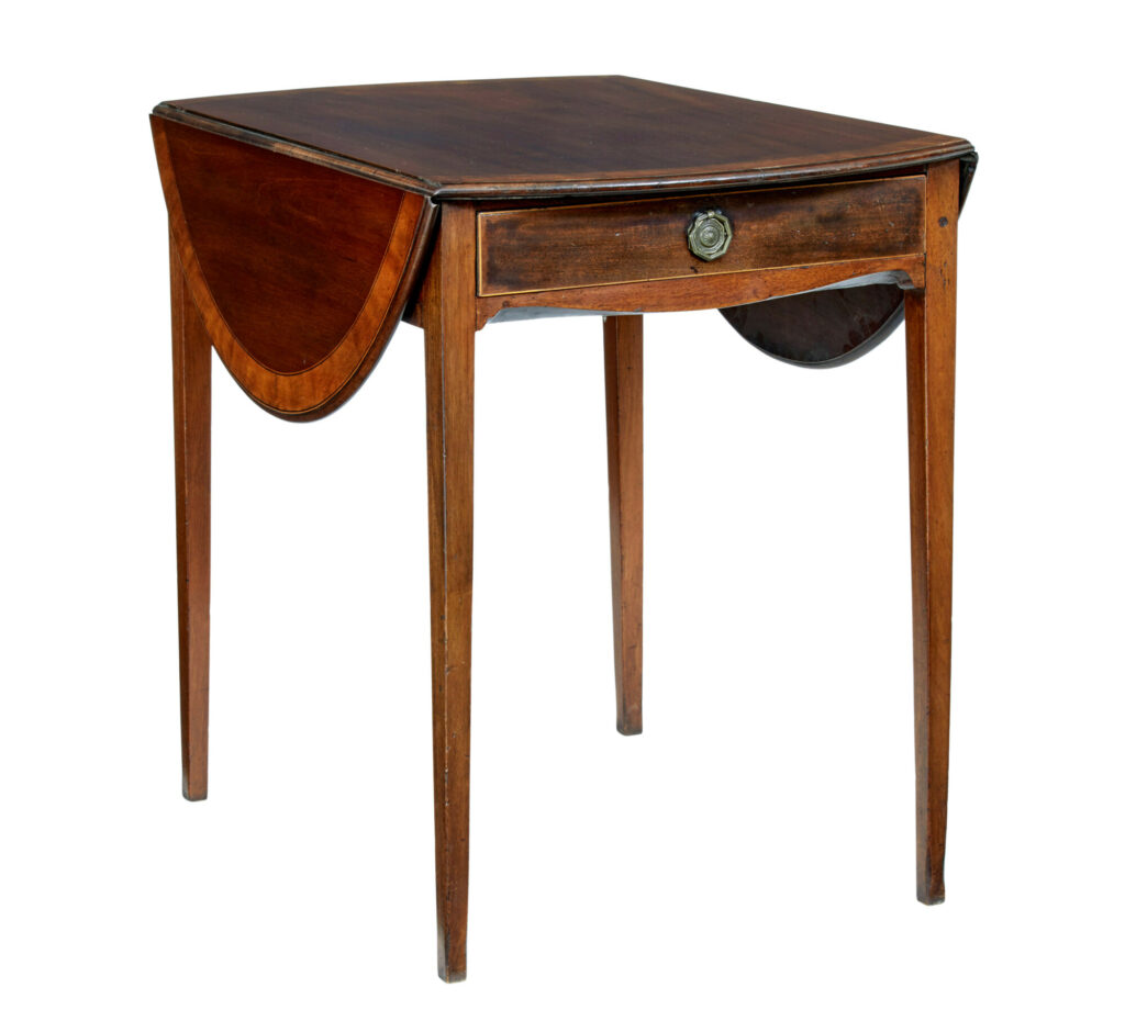 19th Century Late Regency Cross Banded Side Table