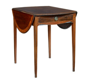 19TH CENTURY LATE REGENCY CROSS BANDED SIDE TABLE