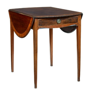 19TH CENTURY LATE REGENCY CROSS BANDED SIDE TABLE