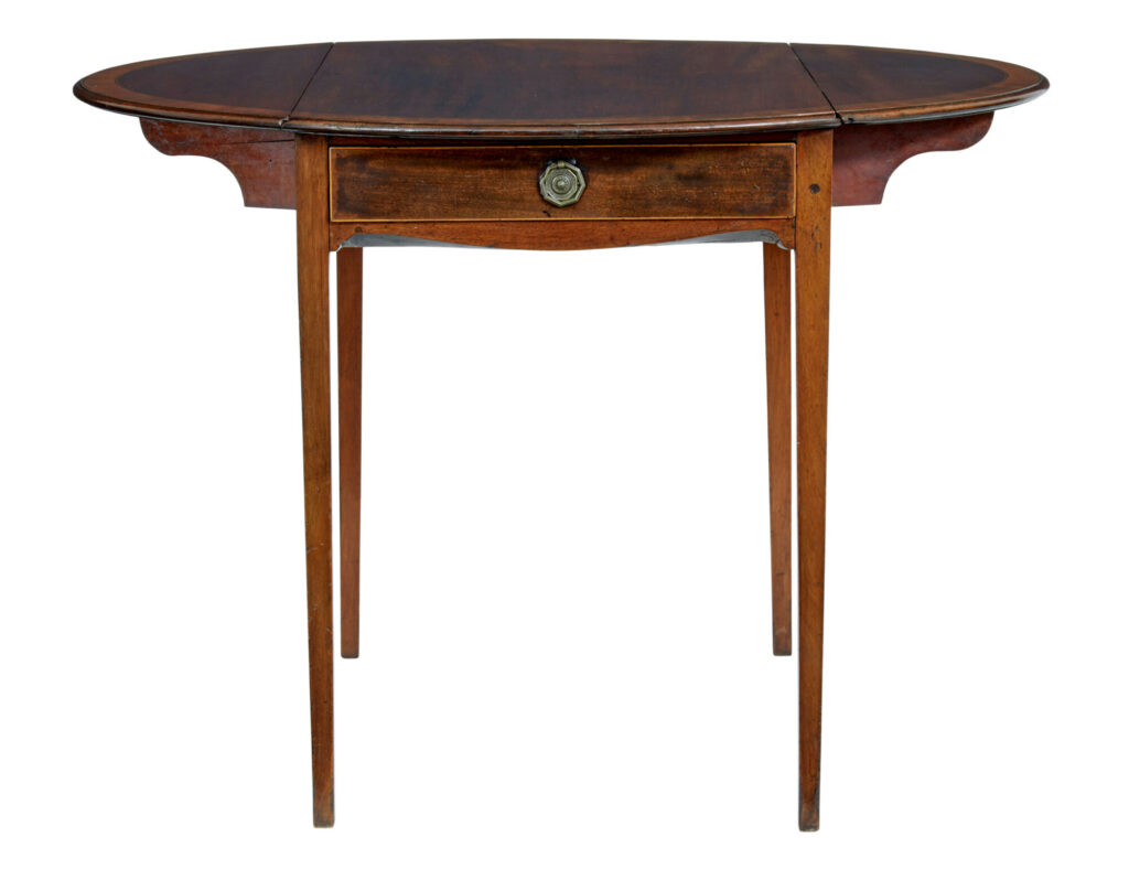 19th Century Late Regency Cross Banded Side Table — image 6