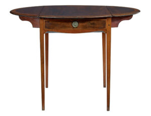 19th Century Late Regency Cross Banded Side Table — thumbnail 6
