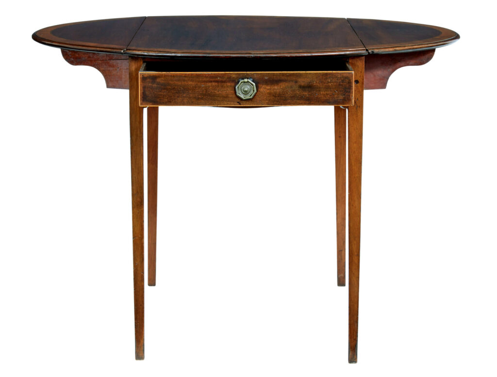 19th Century Late Regency Cross Banded Side Table — image 5